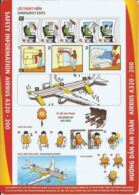 Airbus A 320200 Safety Cards