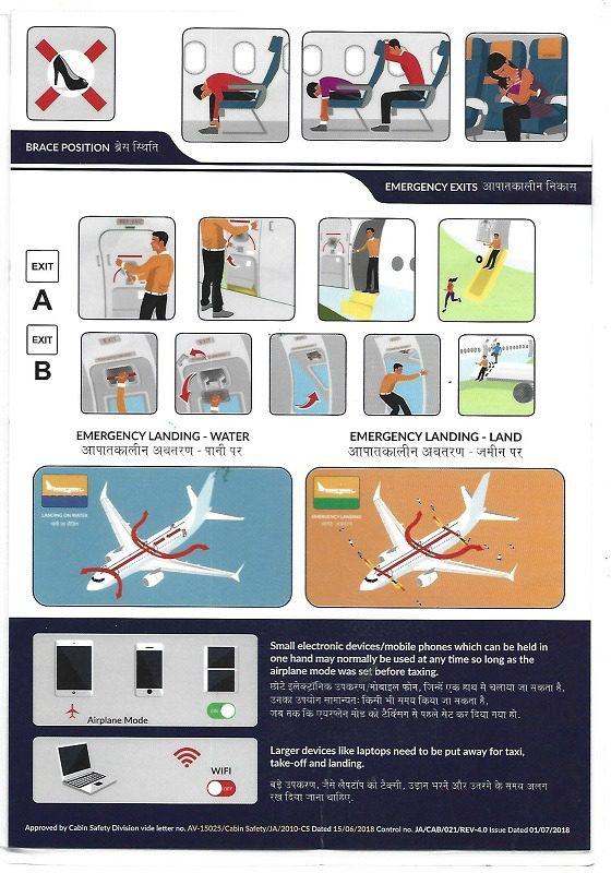 Boeing 737MAX8 Safety Cards