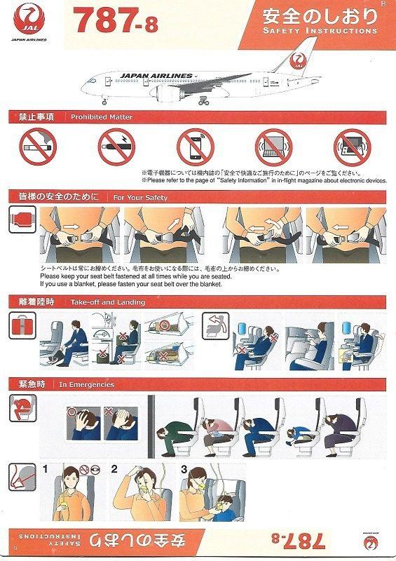Boeing 787-8 Dreamliner | Safety Cards