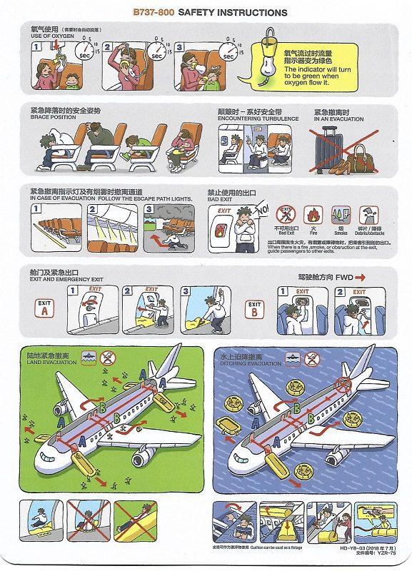 Boeing 737800 Safety Cards